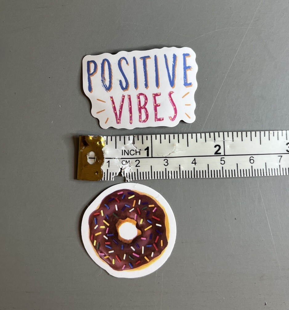 Stickers Sprinkle Donut Positive Vibes – iPhone Android Laptop Tablet Bottle Cup