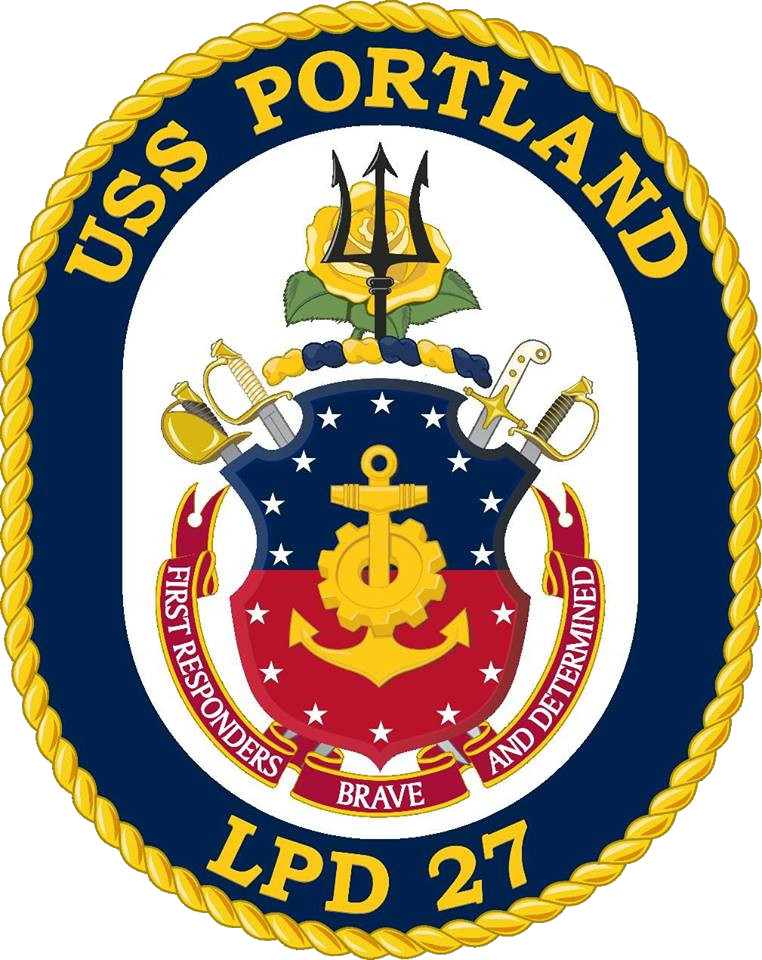 LPD-27 USS Portland Badge Sticker Decal San Antonio Class