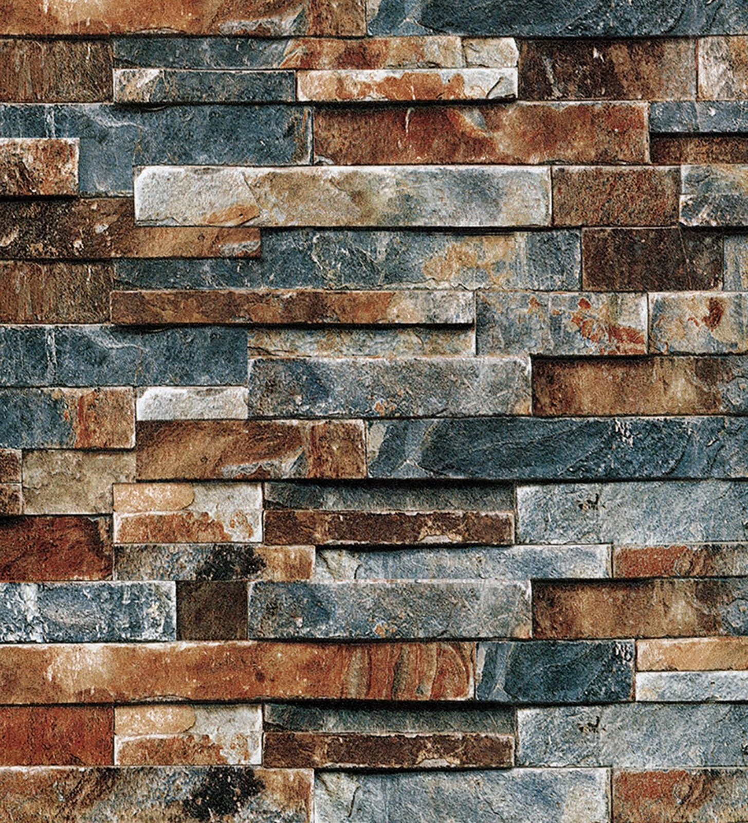 CAX Stone Peel and Stick Wallpaper Faux Stone Wallpaper 17.5" X 480" Brick Co…