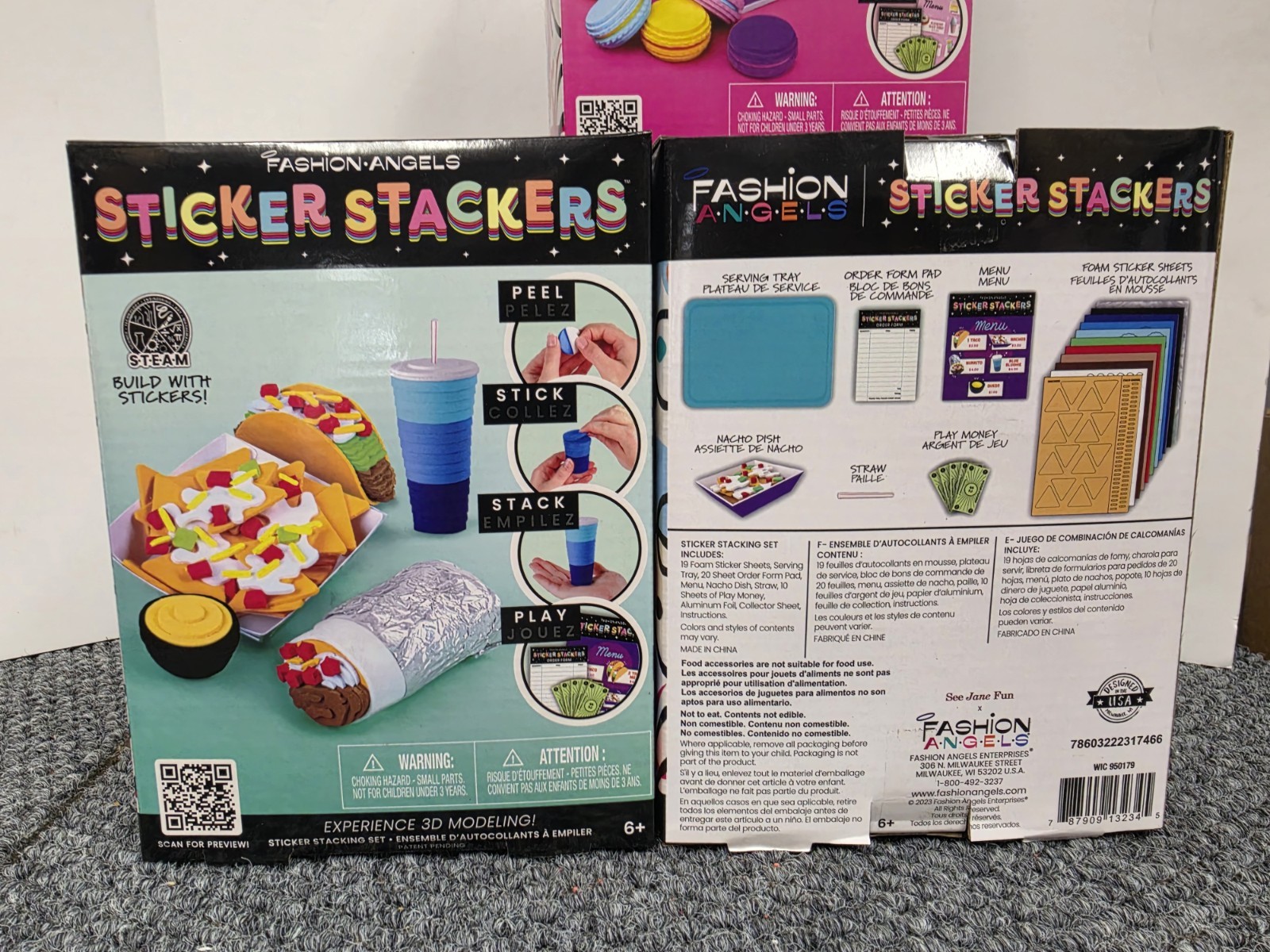 4 X Fashion Angels Sticker Stackers Foam Sticker Stacking System -2 boxes/style