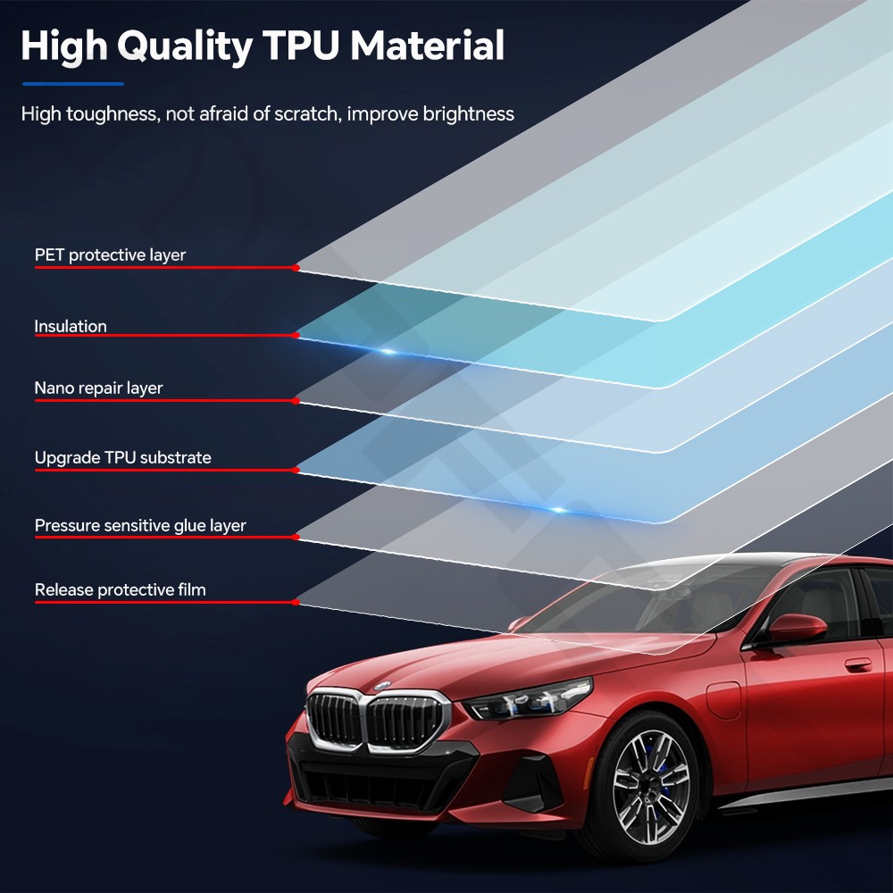 BMW 5 Series G60 M Sport 2024-UP Full Car Kit Precut Paint Protection Film PPF
