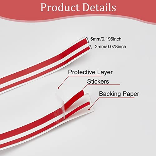 2 Rolls 64 Ft Auto Pinstripe Tape Decals – Waterproof Pin Stripe