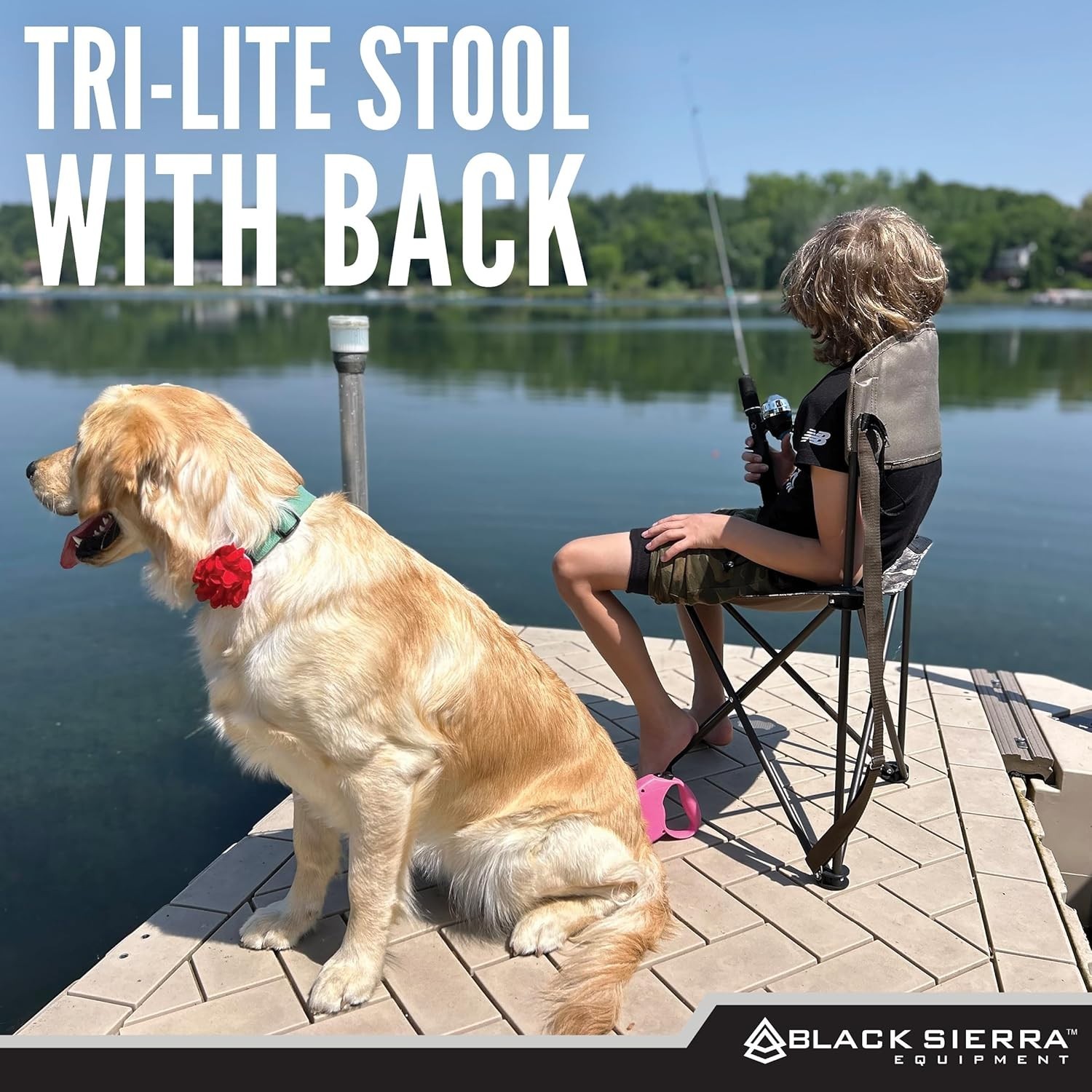 XL Trip-Lite Hunting Stool w/Backrest, Lightweight Portable Fishing Chair w/Cup