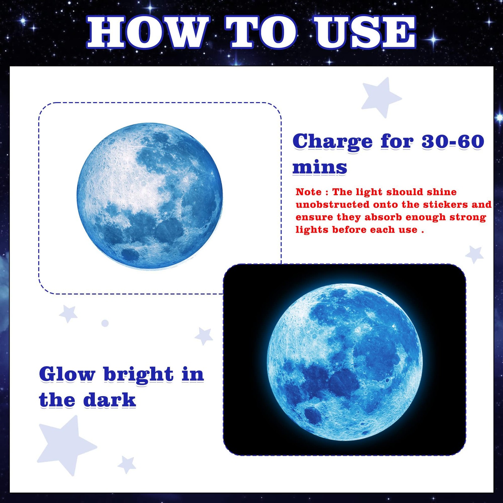 531Pcs Glow in The Dark Stars and Planet Wall Stickers,Galaxy Astronaut Blue