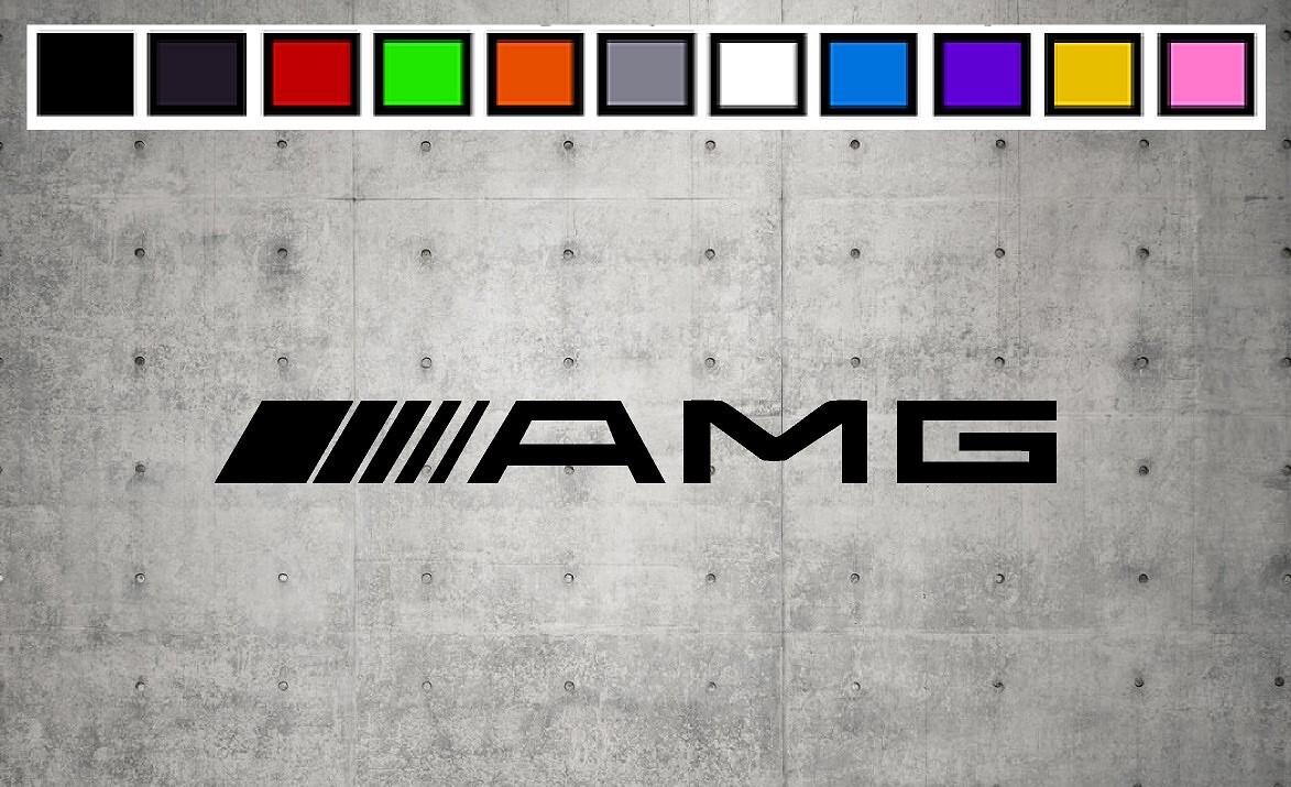 AMG WITH LOGO Vinyl Decal Sticker Emblem Car Truck Window 4" 6" 8"