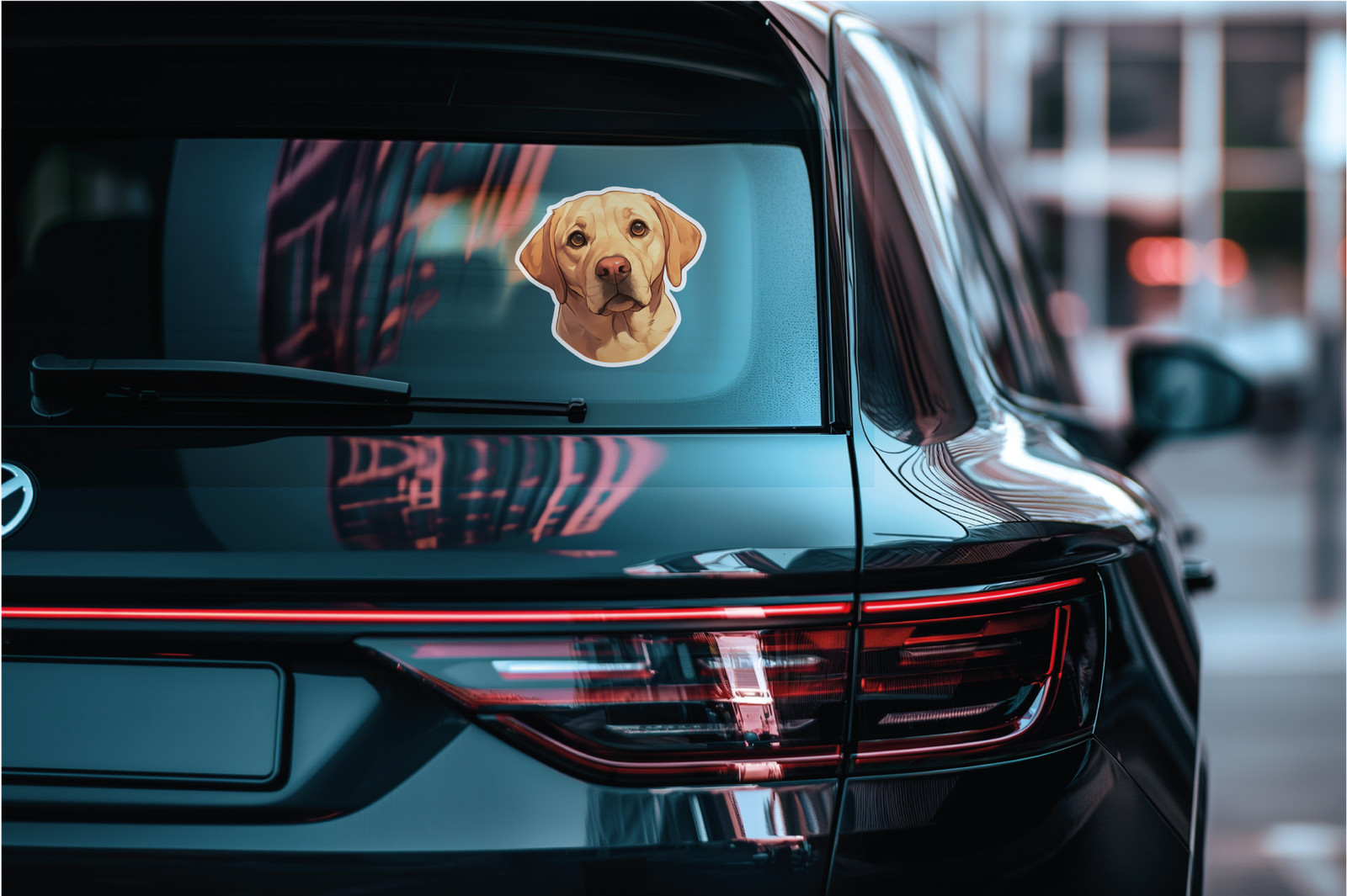 Laminated decal/sticker–UV/Water resistant for in/outdoor use – Dog