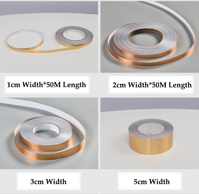 Car Sticker Car Metal Brushed Steel Matte Tape Wrap Sticker Gold/Silver 10~150mm