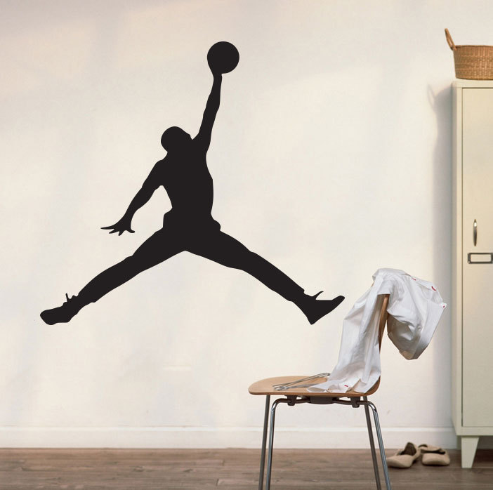 MICHAEL JORDAN JUMPMAN Basketball Wall Decal Sticker Bedroom Sports Decor 36"