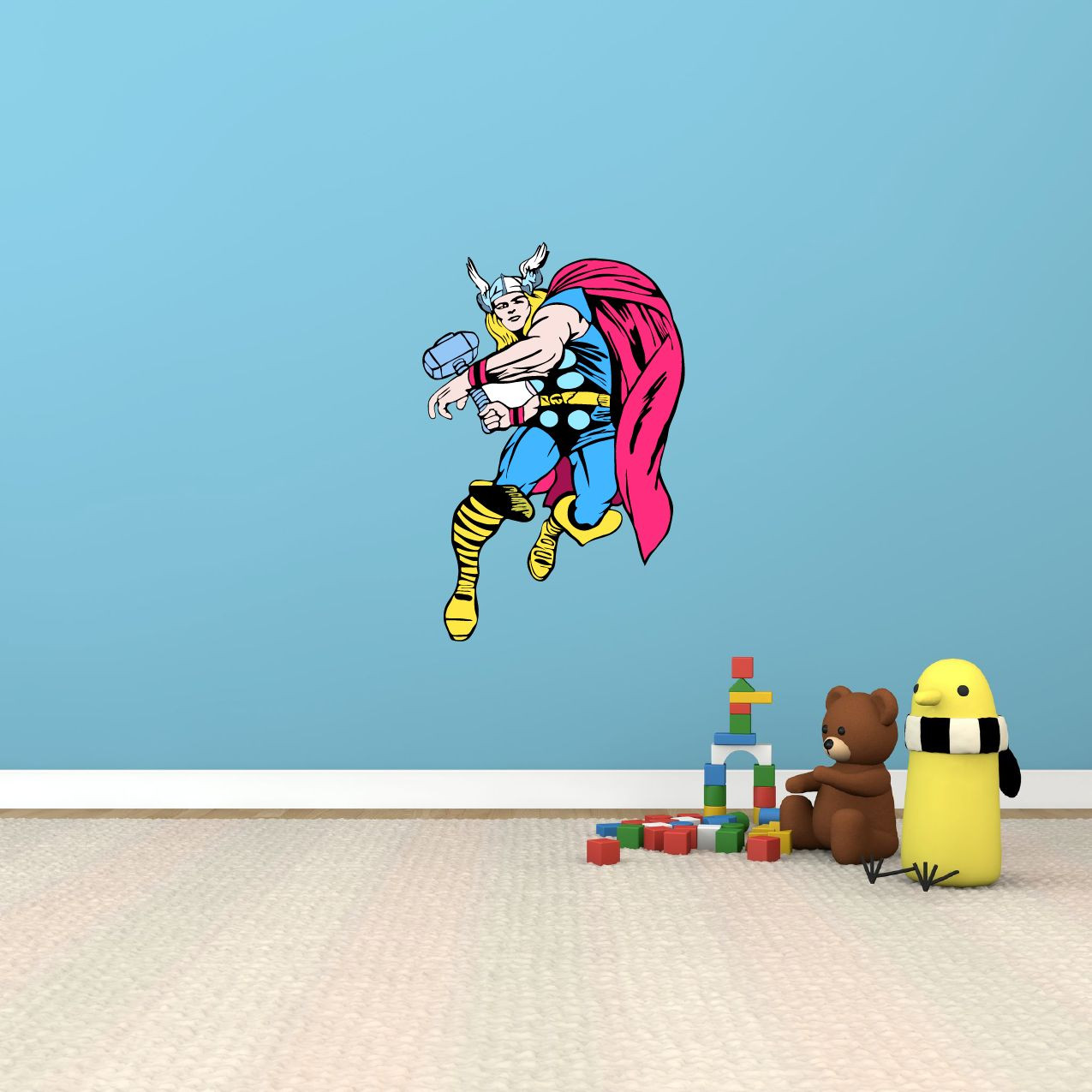 Thor Comics Cartoon Kids Room Wall Decor Sticker Decal 16"X25"