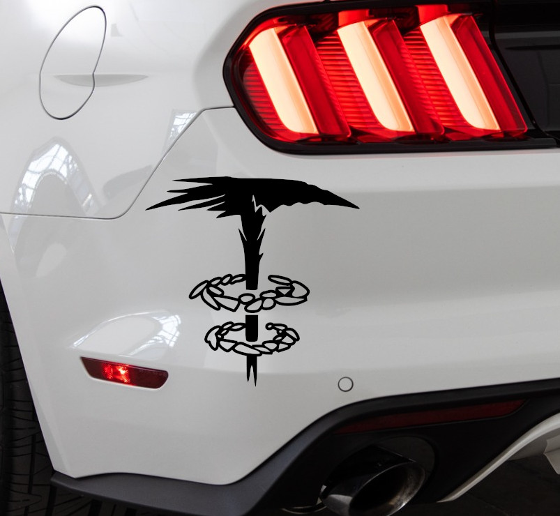 Silence and Squall Destiny Hunter Super In/Outdoor Vinyl Decal Matte Black/White