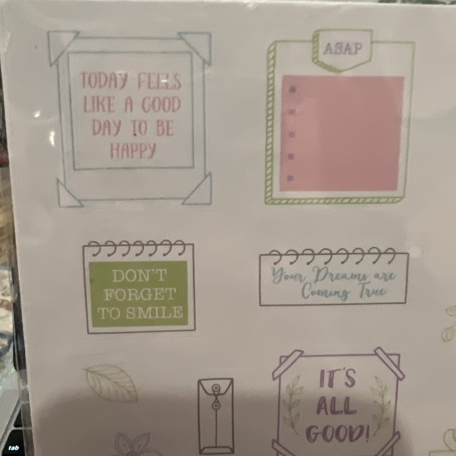 Pen and Gear Stickers 4 Sheets Think Positive Inspirational Note Smile Love Wins