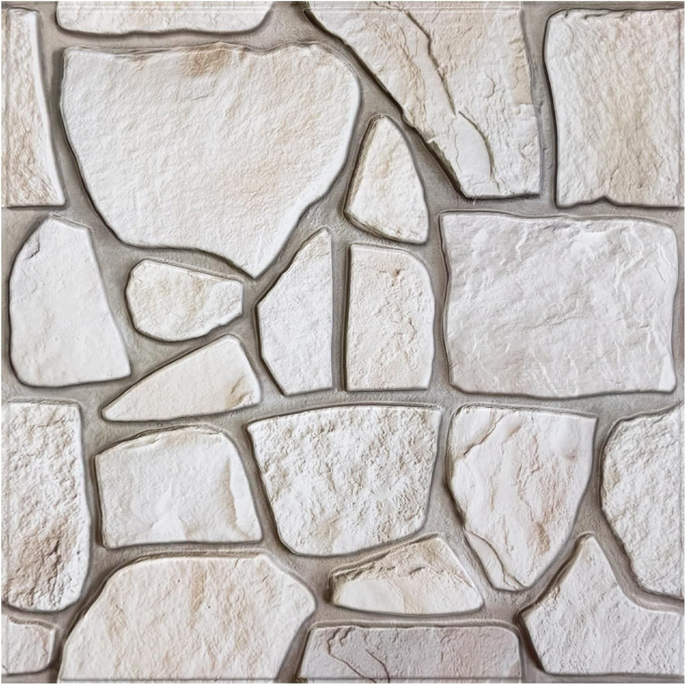 COMSTICKC 3D Peel and Stick Faux Stone Wall Panels for Quick DIY Wall Decor | Be
