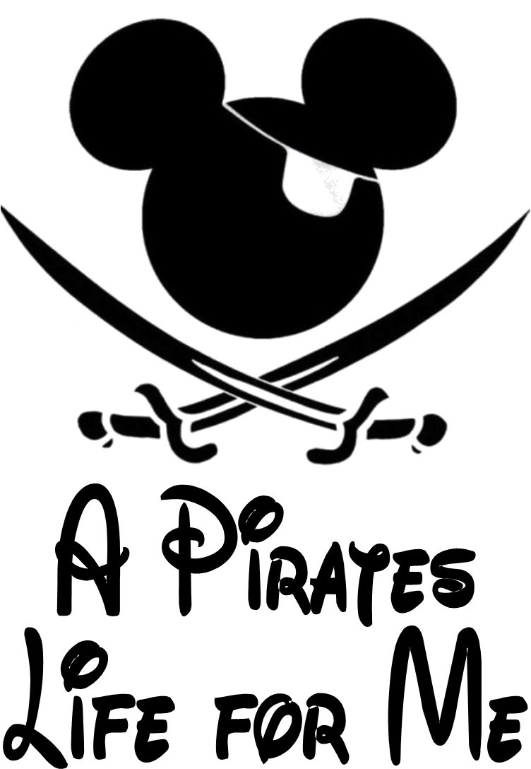 Custom Vinyl Decal Run Pirates Life For Me Mickey Pirate of the Caribbean