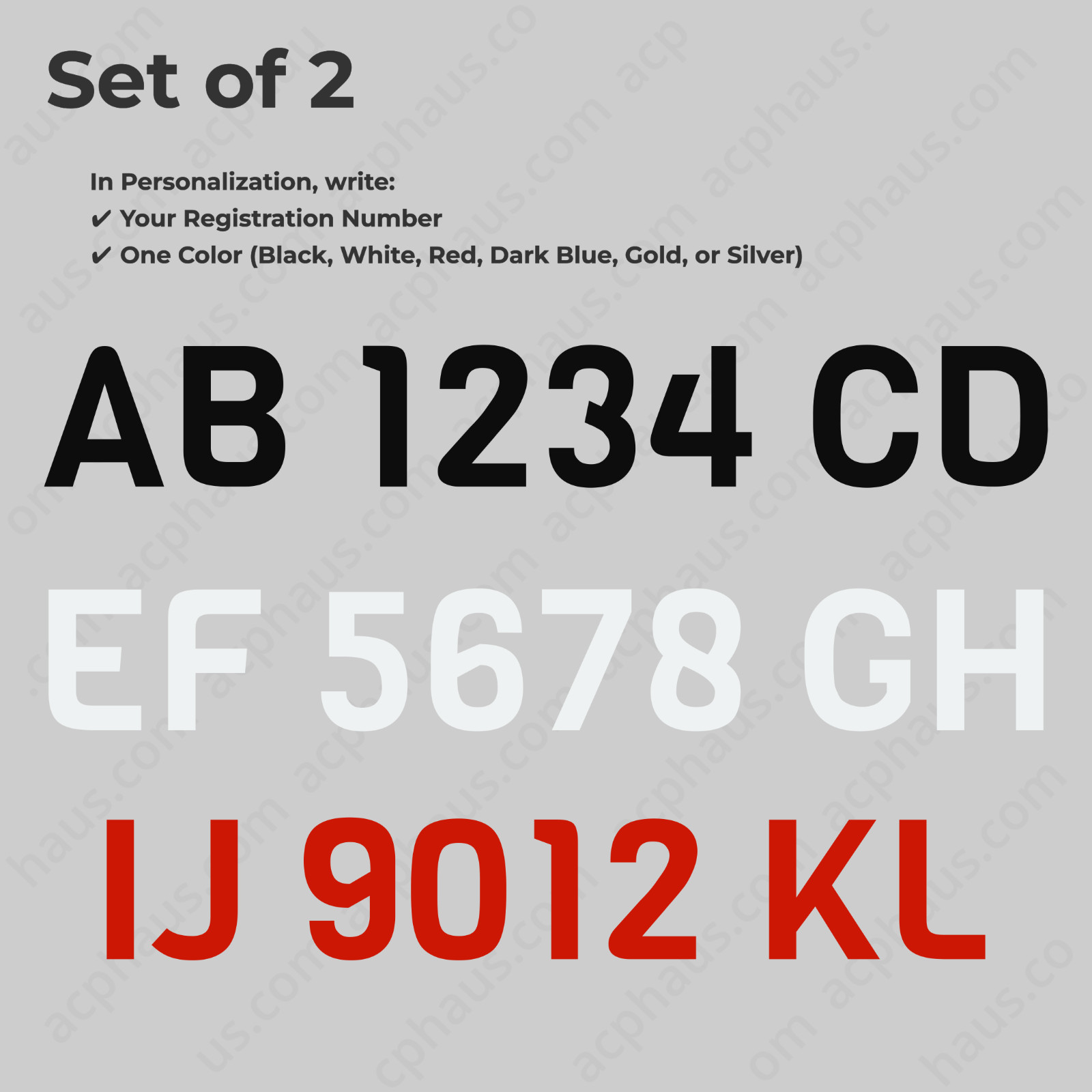 Boat Registration Numbers Decals – Custom ORACAL 751C Vinyl – Right & Left Set