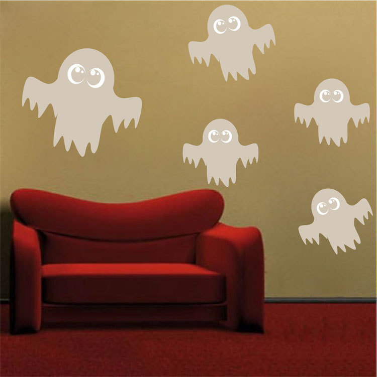 Ghost Wall Decals Wallpaper Spooky Halloween Seasonal Decorations Vinyl, h18