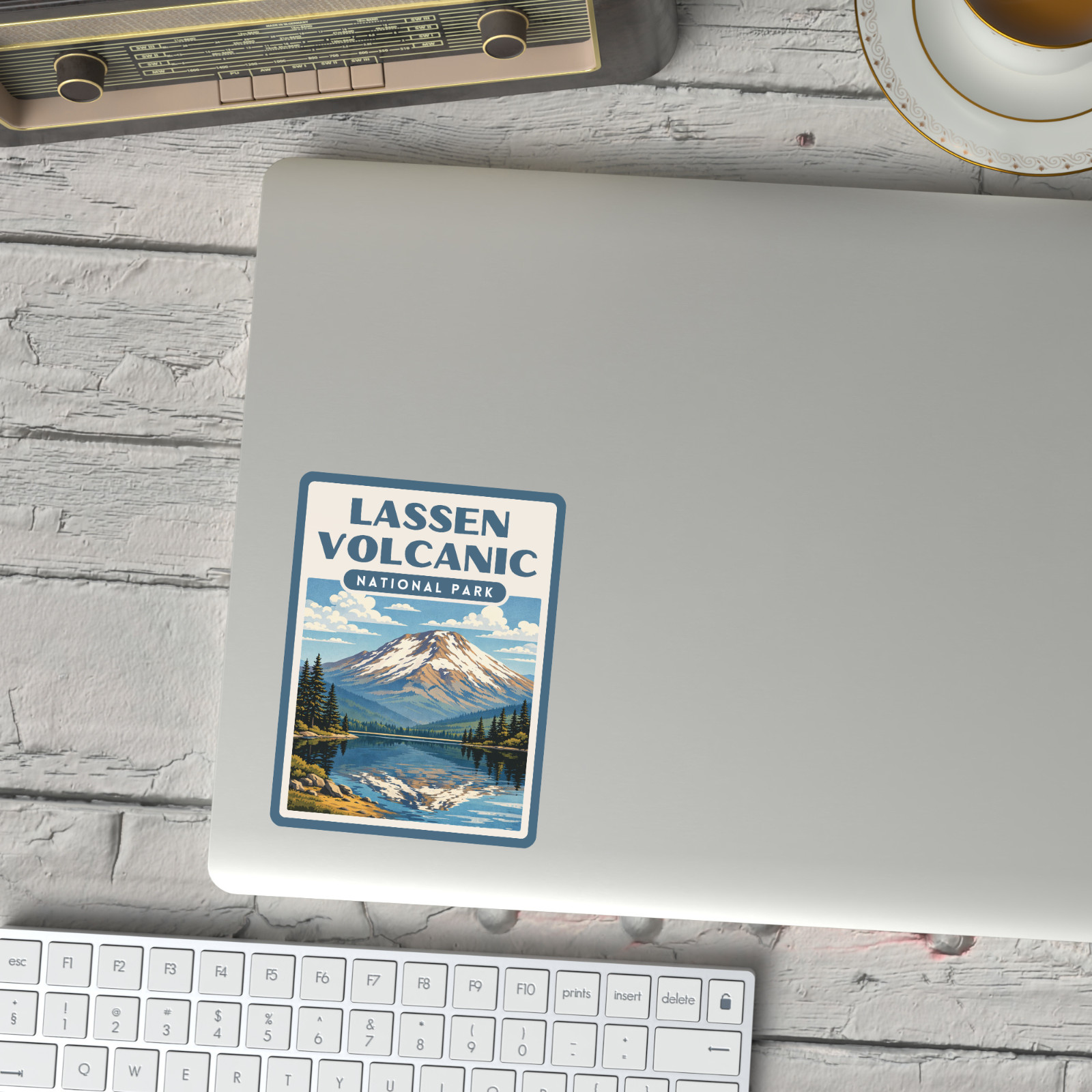 Lassen Volcanic National Park Sticker Retro Screen Print Vinyl California Decal