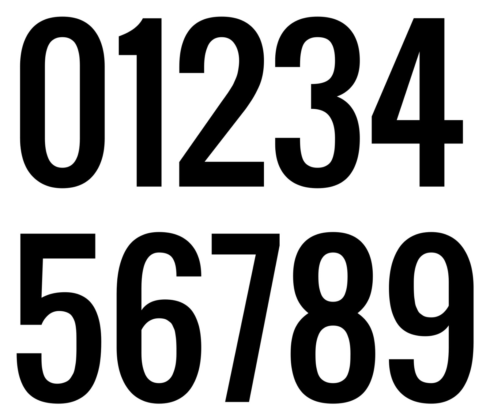Large Storefront Address Numbers Vinyl Decal Window Oswald Font