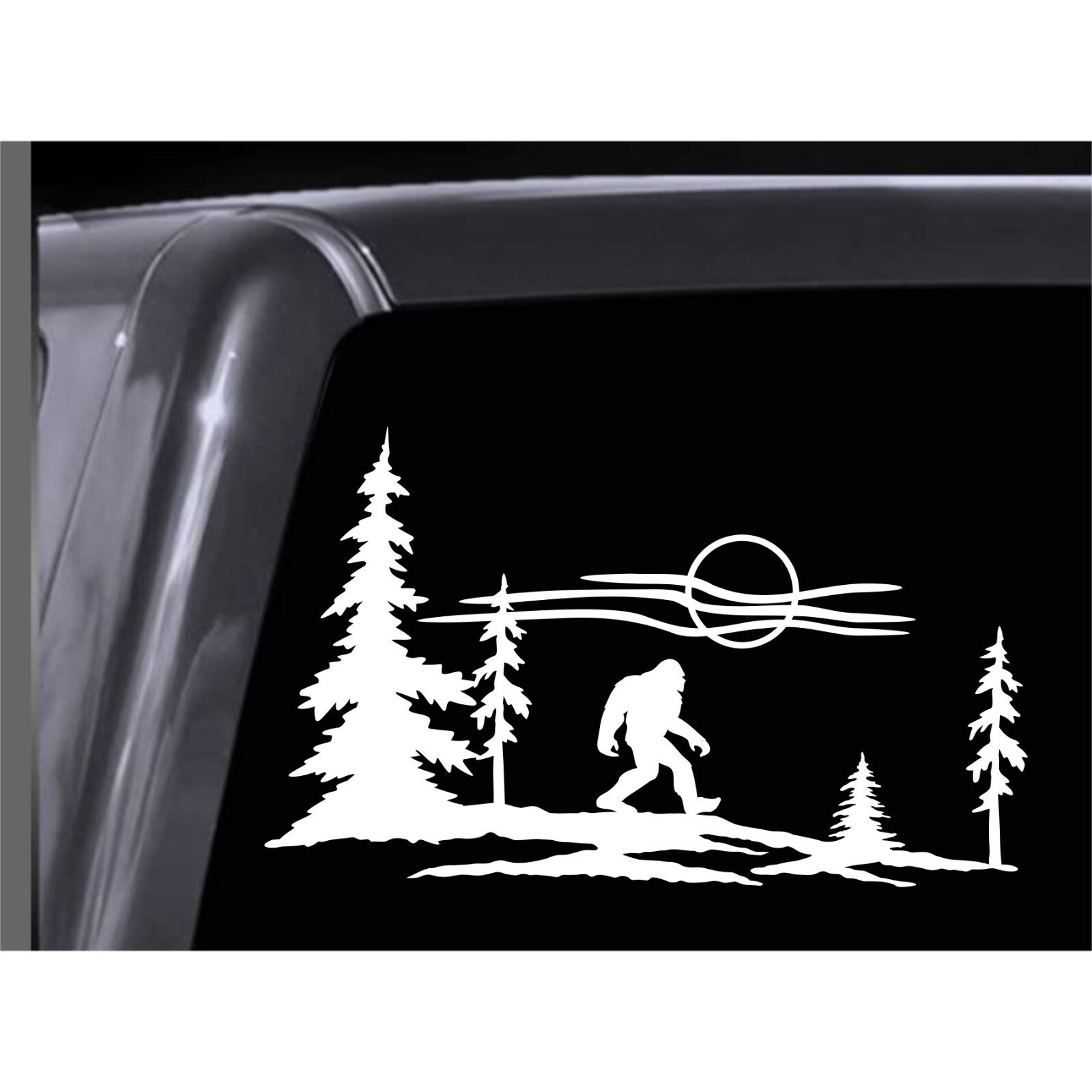 * BIGFOOT WALKING in FOREST * SASQUATCH Vinyl Window Decal Sticker Car Truck Van