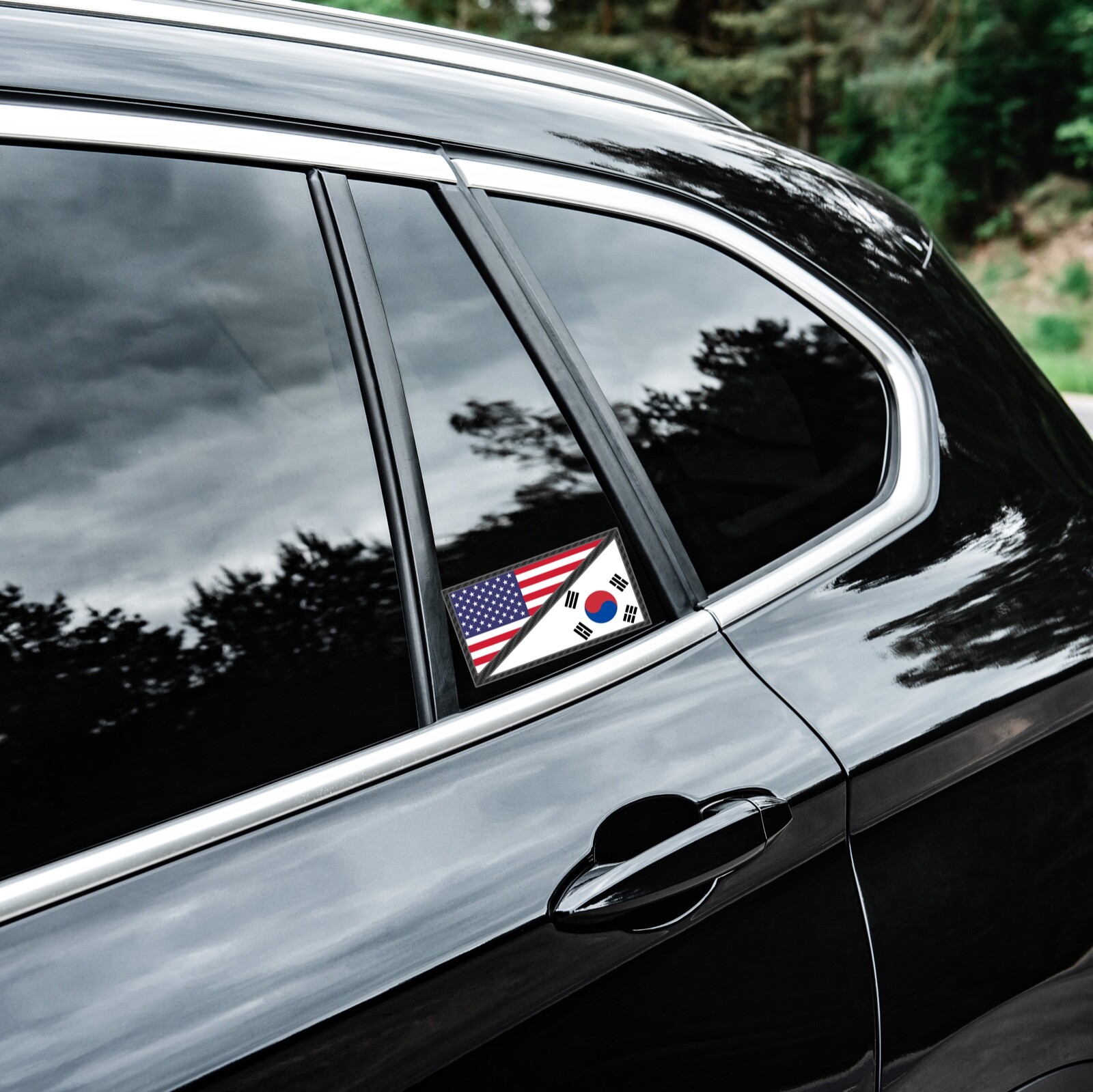 Korean American Sticker KDM Decal Car South Korea Flag USA US America Country