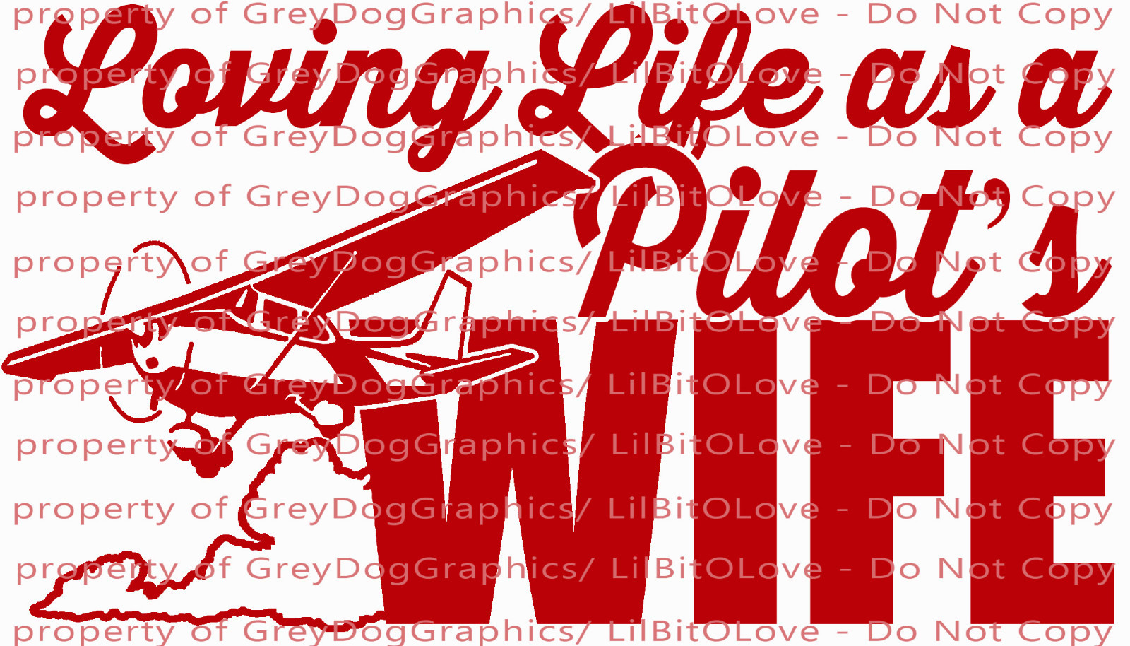 Loving Life as a Pilot's Wife Vinyl Decal Cessna Plane Small Airplane