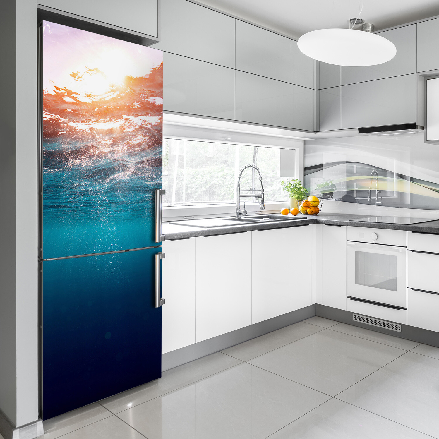 Self adhesive Fridge Magnet removable Sticker Decal Landscapes Underwater