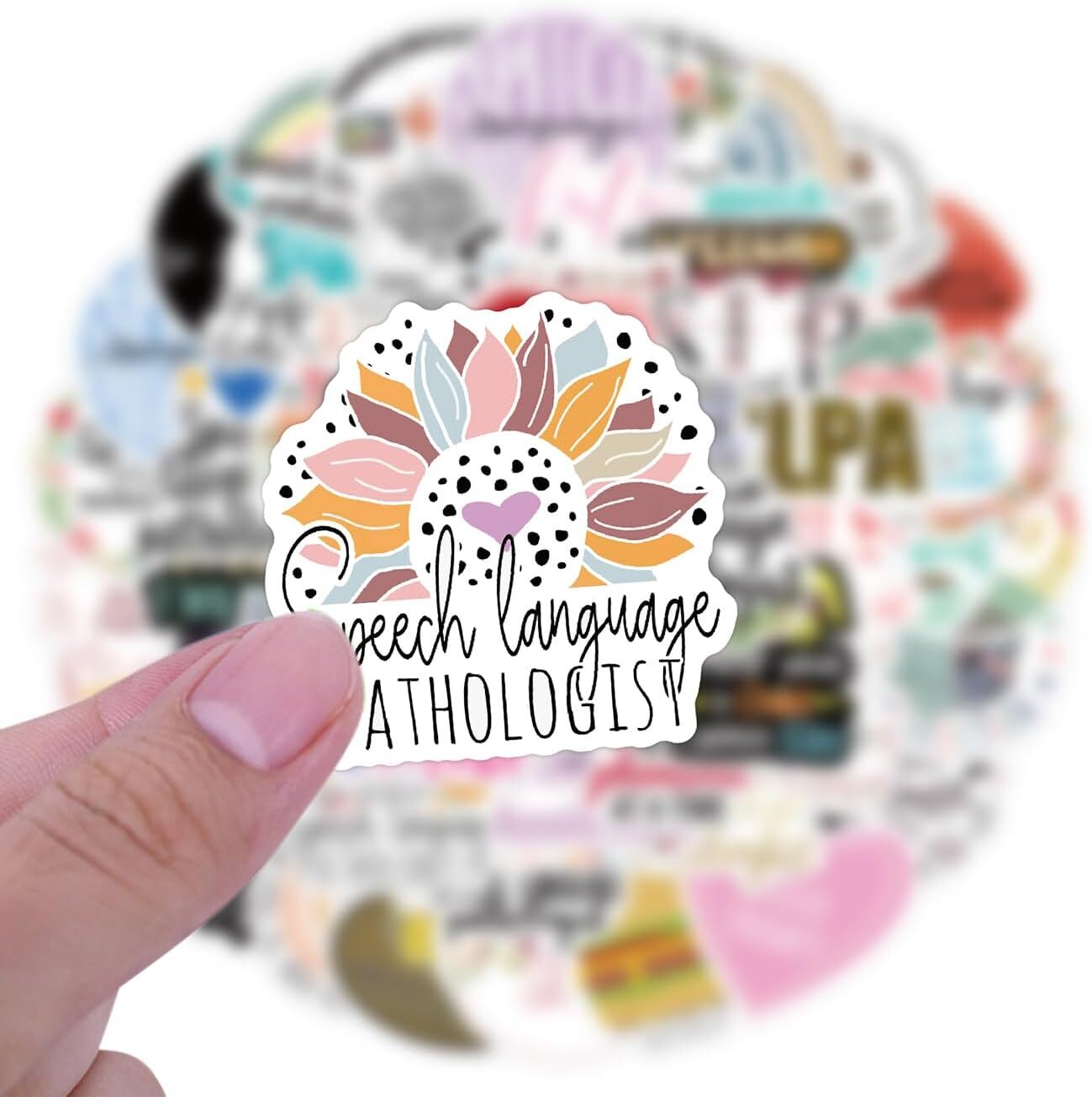 60 PCS Speech Language Pathologist Stickers –