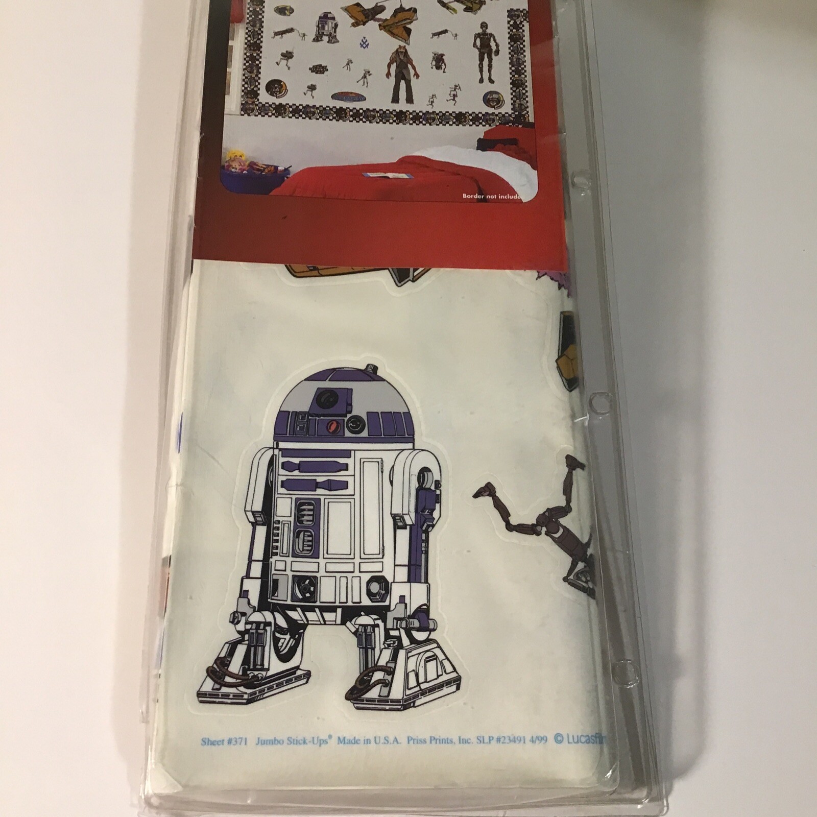 STAR WARS EPISODE 1 TPM JUMBO STICK-UPS 25 WALL STICKERS USA NOS 1999