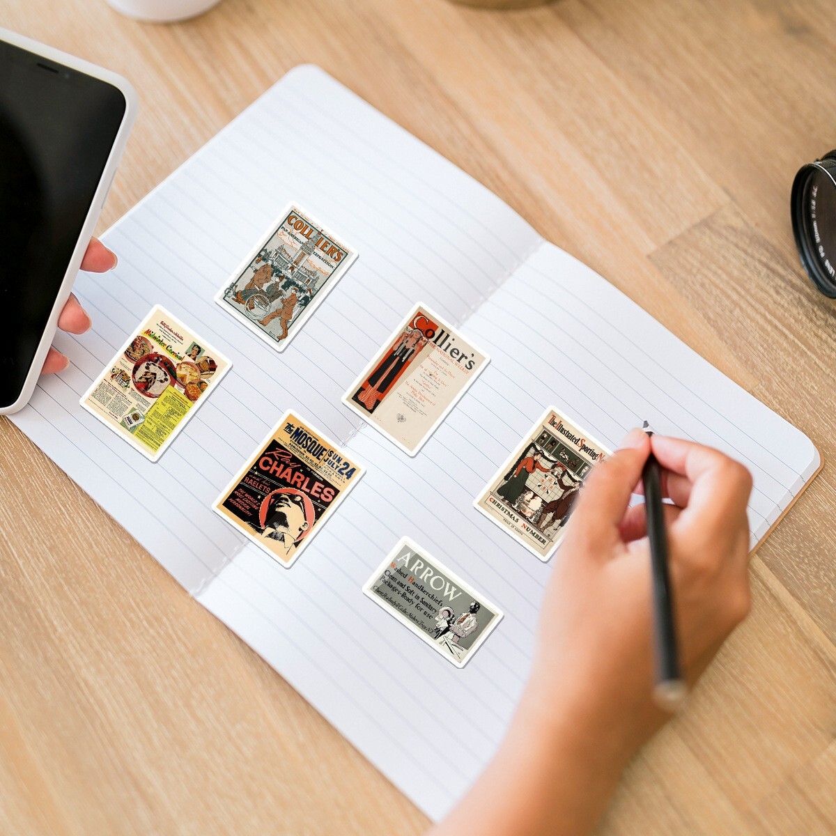 50 Pcs Stickers Vinyl Retro Vintage Posters Laptop Luggage Fridge Phone Car