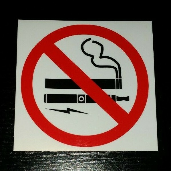 NO SMOKING VAPING STICKER SIGN **Choose your size** Adhesive Vinyl MADE IN USA