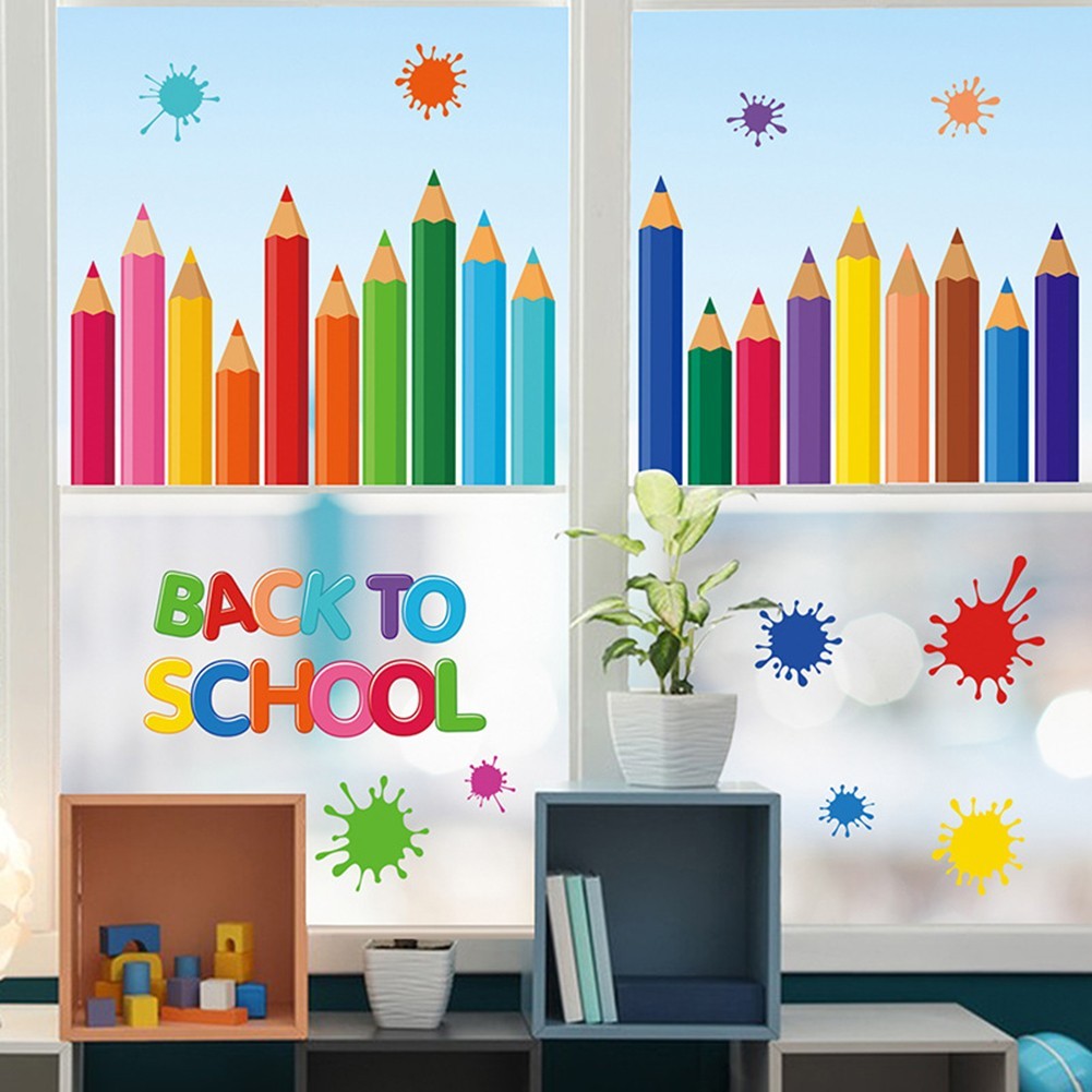 Back To School Decor Colorful Classroom Decor 9 Sheets Of Decals Bright Colors