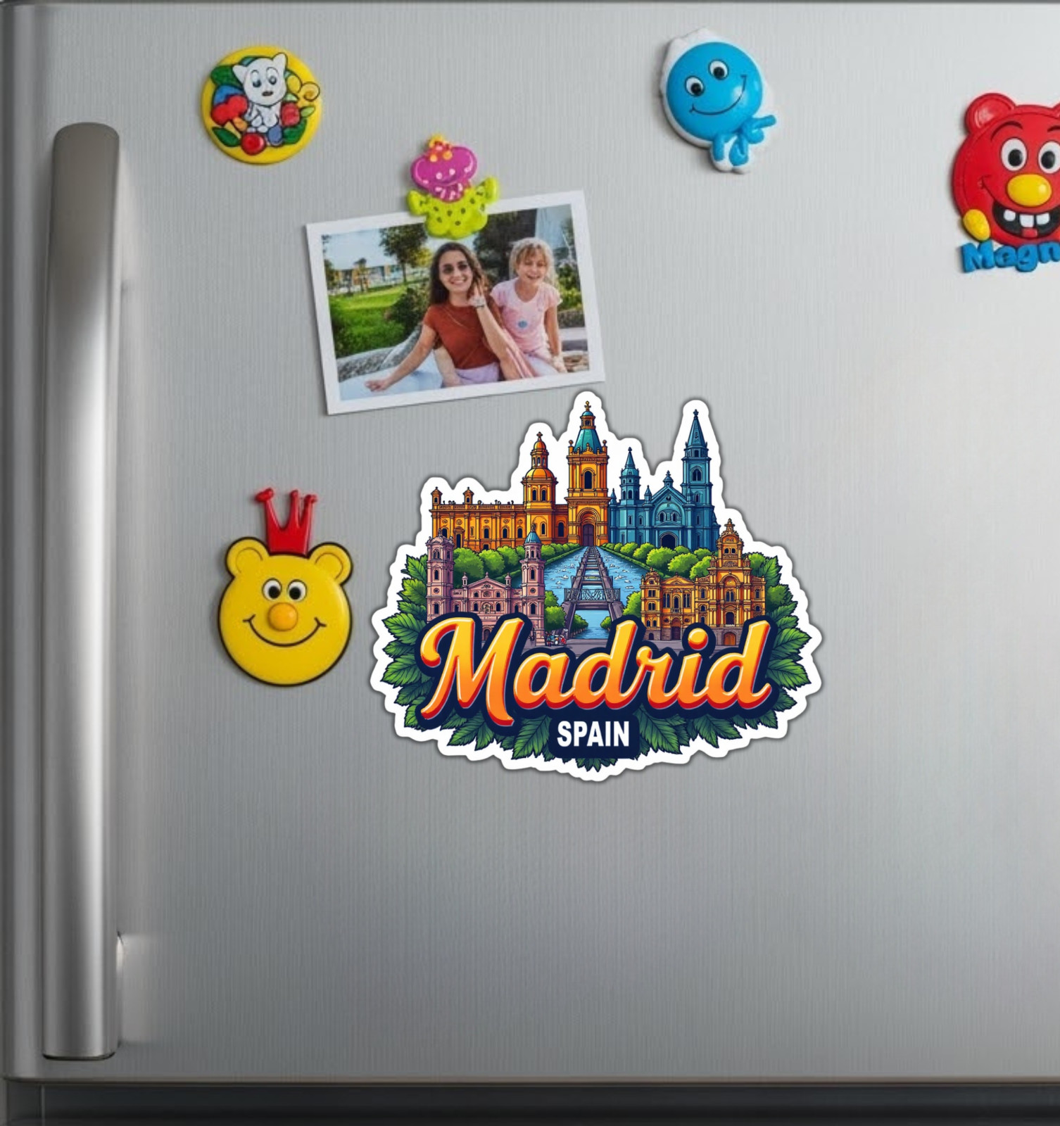 Madrid Spain Fridge Magnet or Laptop Sticker