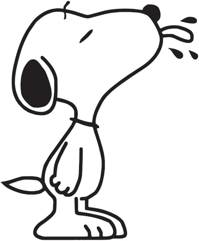 Snoopy Tongue Out Sticker Decal Laptop Wall Mirror Cup Tumblr Locker Bin
