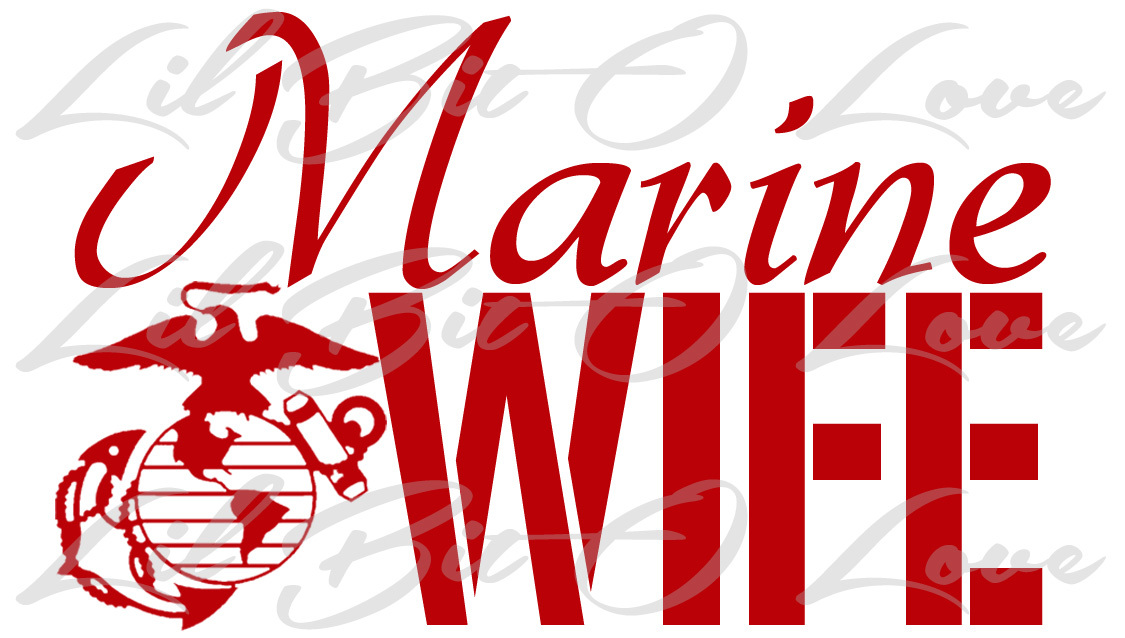 EGA Marine Wife Vinyl Decal – United States Marine Corps USMC Sticker Auto Car
