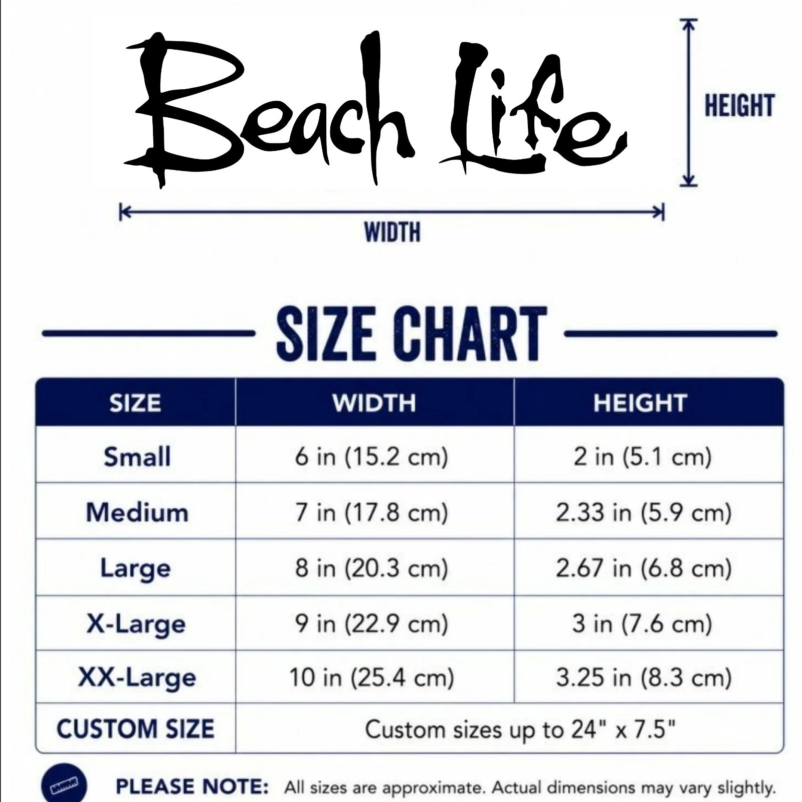 Beach Salt Life Vinyl Decal Sticker – Die Cut watersports boating surfing