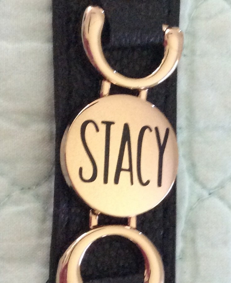 Leather cuff bracelet with monogram – Gold or Silver tone – tons of great color