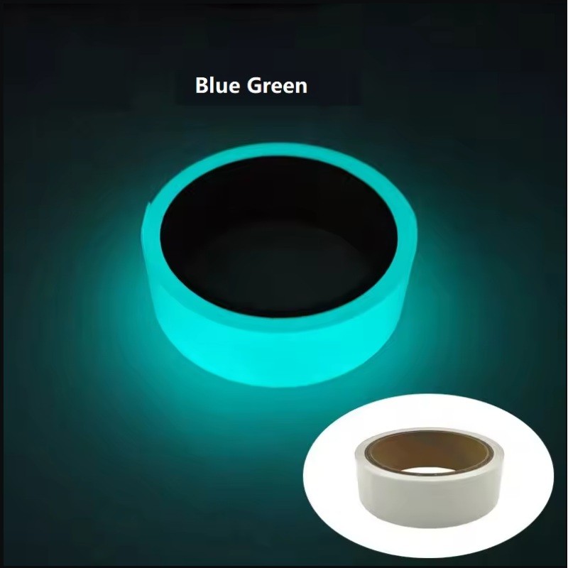 2x Glow-In-Dark Luminous Tape Blue Adhesive Strip Floor Fluorescent 10ft Roll