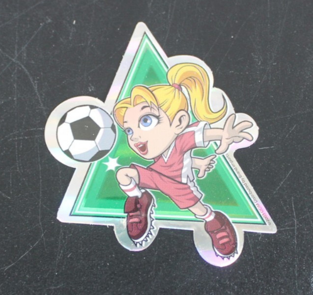 Soccer Girl 2003 Y2K ODM Brand Imports Prism Holo Girl Power Vending Sticker