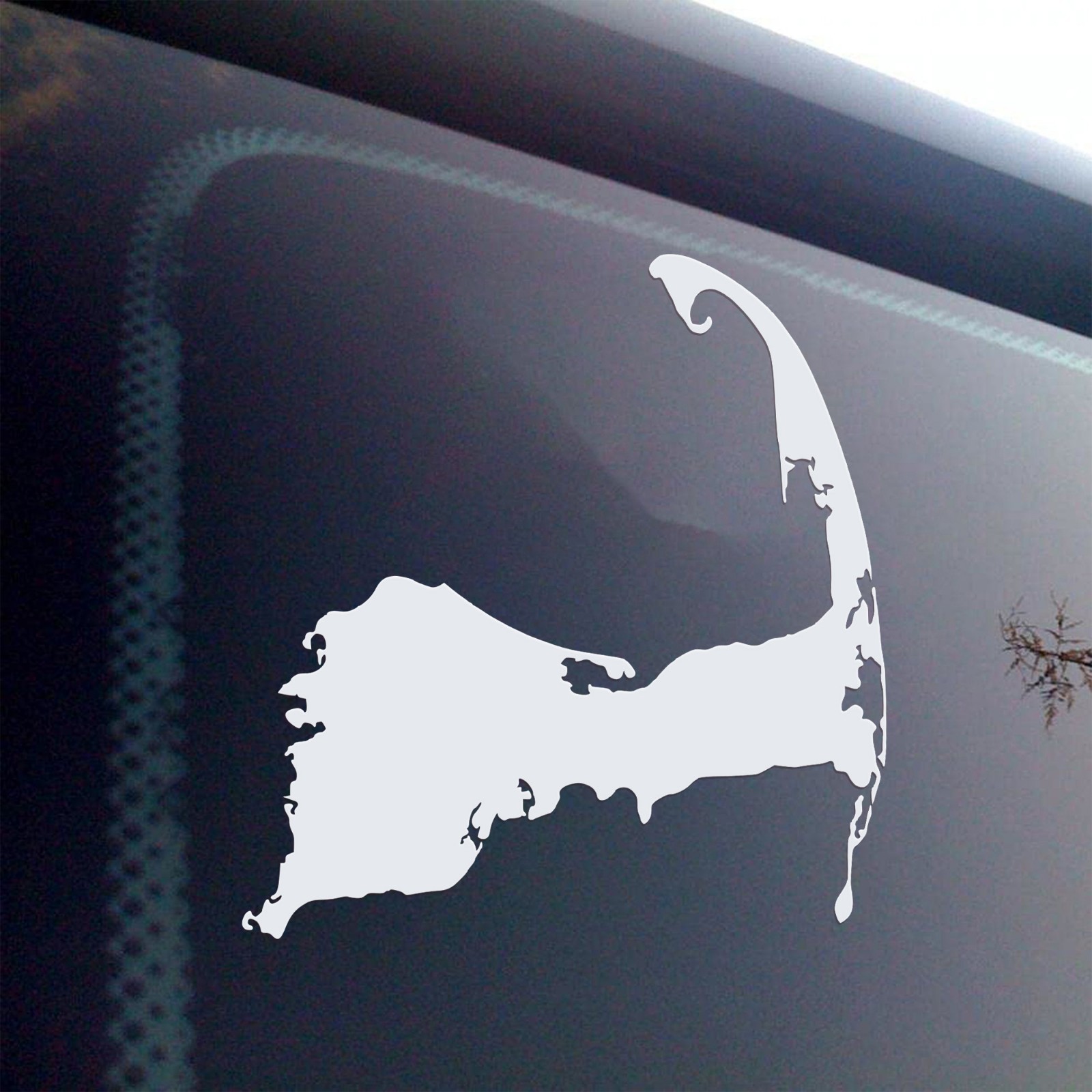 Cape Cod Outline Vinyl Decal – Massachusetts Map – New England Car Window Art