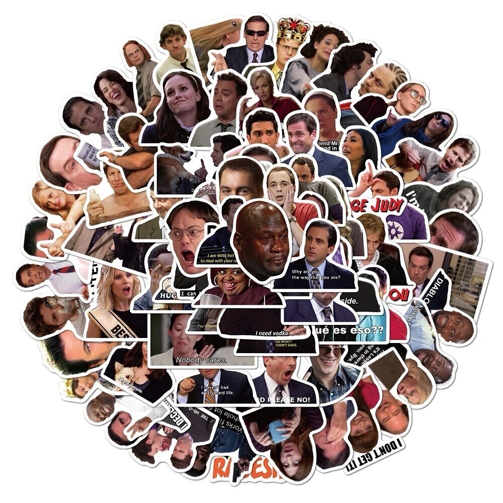 The Office Parks And Recreation Meme Stickers 50pk Friends Random Meme Stickers