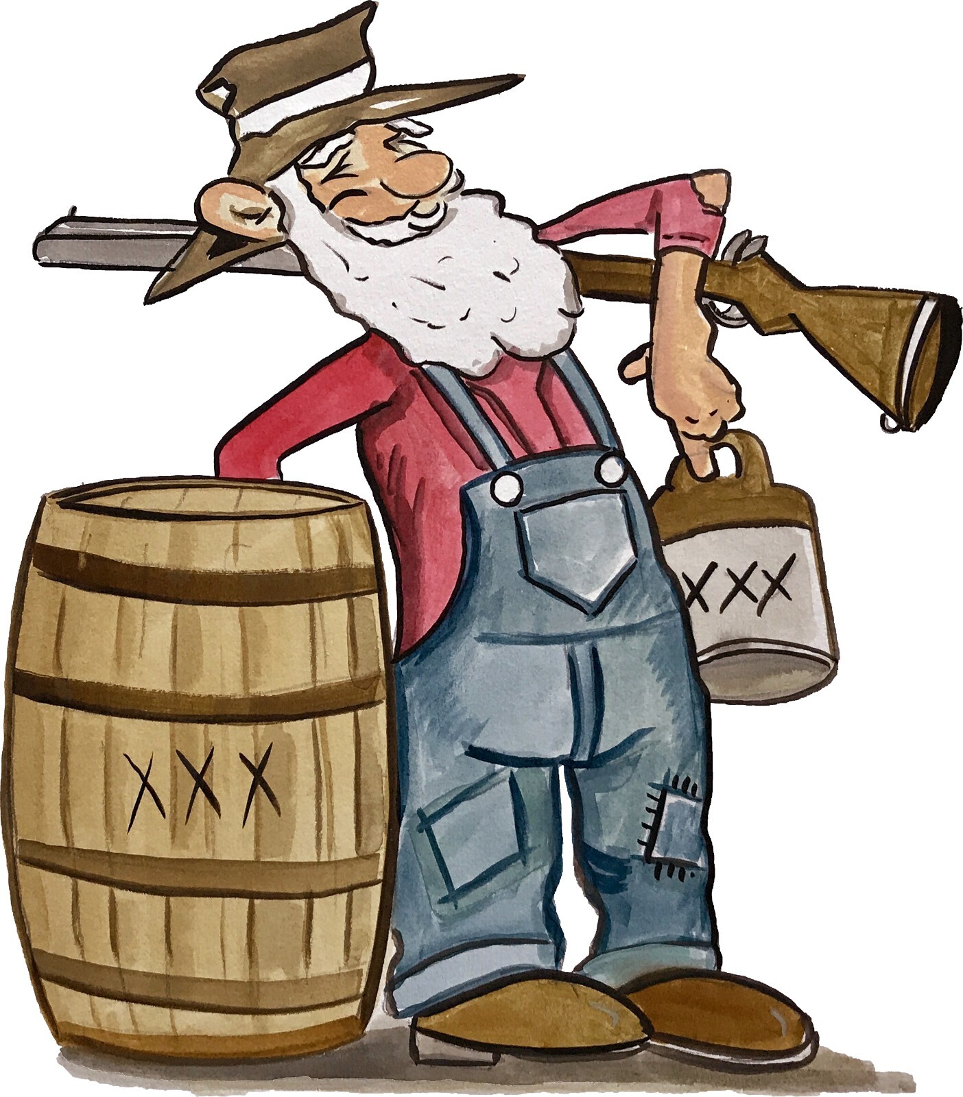 Hillbilly Moonshiner High Quality Vinyl Decal Sticker – Car Truck Tumbler Cooler
