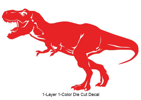 Dinosaur – Tyrannosaurus #2 Jurassic Period 4-21 in. Vinyl Outdoor Decal Sticker