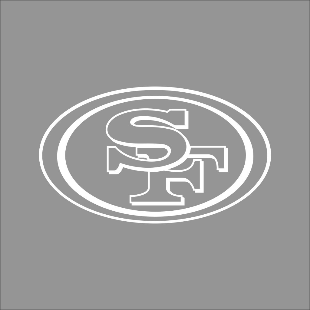 San Francisco 49ers NFL Team Logo 1 Color Vinyl Decal Sticker Car Window Wall