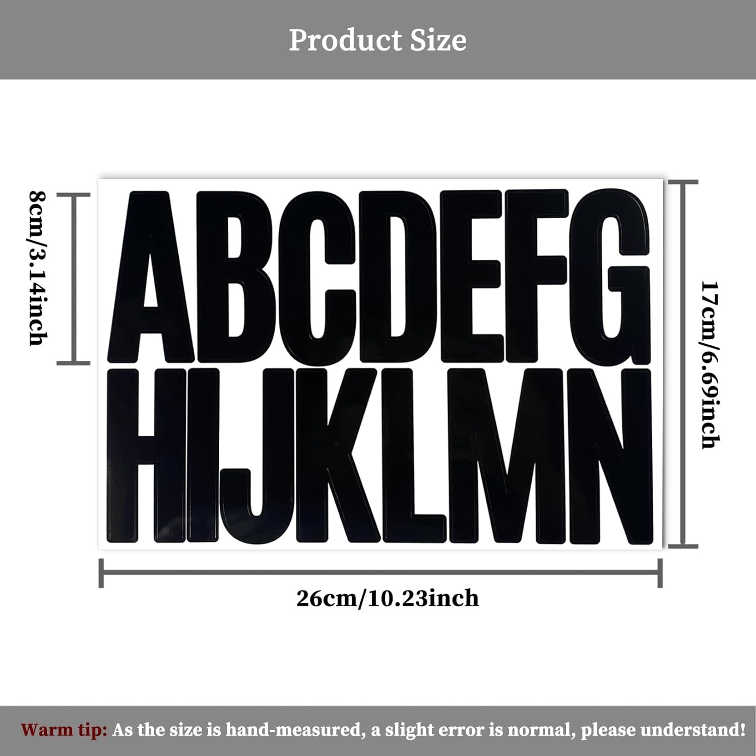 3 Inch Letter Number Sticker,Self Adhesive and Waterproof Vinyl Letters
