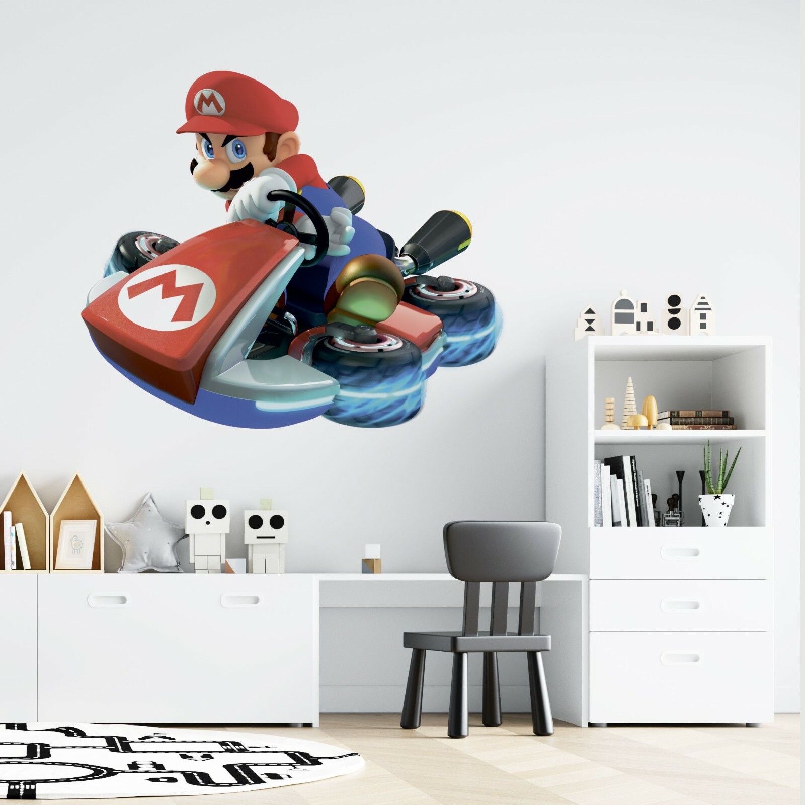 Mario Kart Adhesive Wall Decal – Home Bedroom Living Room Super Mario Bros Decor