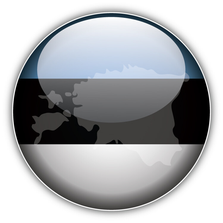 Estonia Map Flag Glossy Label Car Bumper Sticker Decal "SIZES"