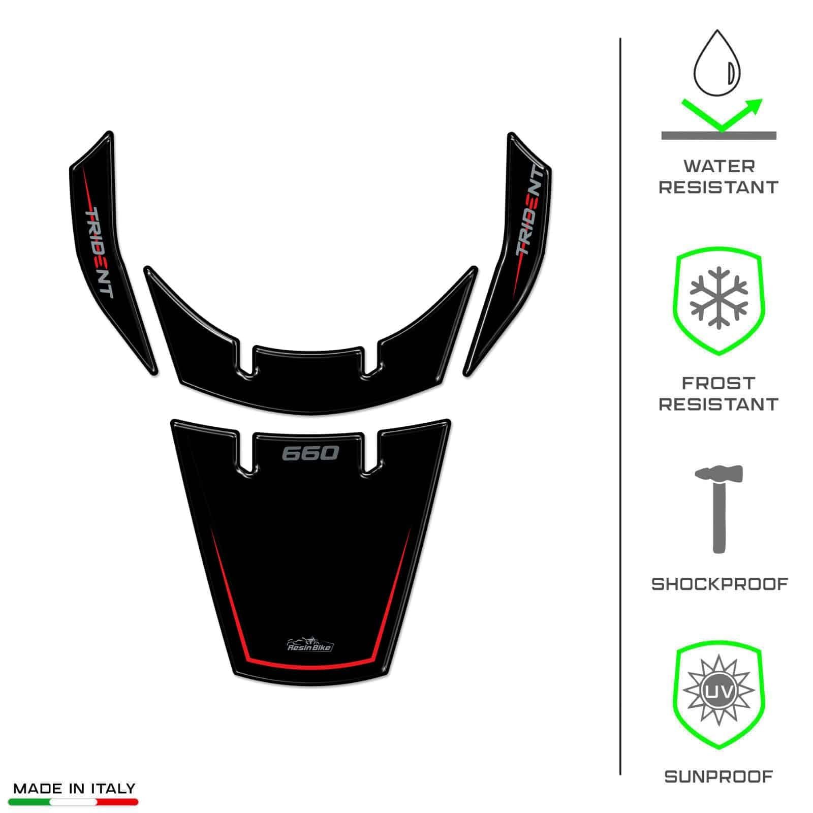 Motorcycle 3D Stickers with Triumph Trident 660 2021-2025. Fender Covers Prot…