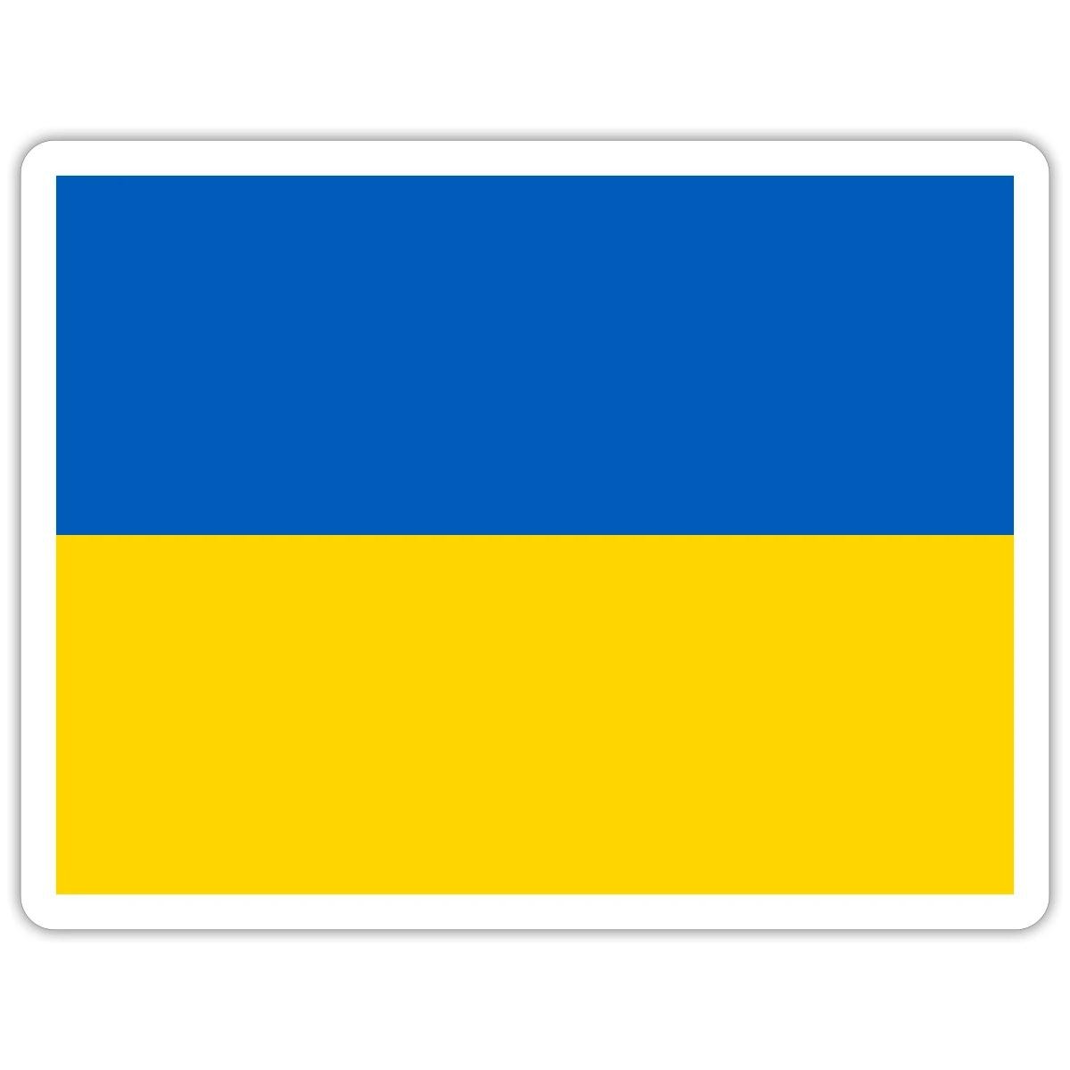 Ukrainian National Flag Banner Peace For Ukraine Sticker, max. 4 x 4"