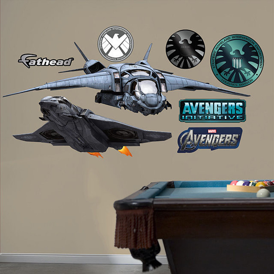 Fathead Avengers Quinjet Marvel Comics Real Big Wall Decor Quin-Jet New 96-96048