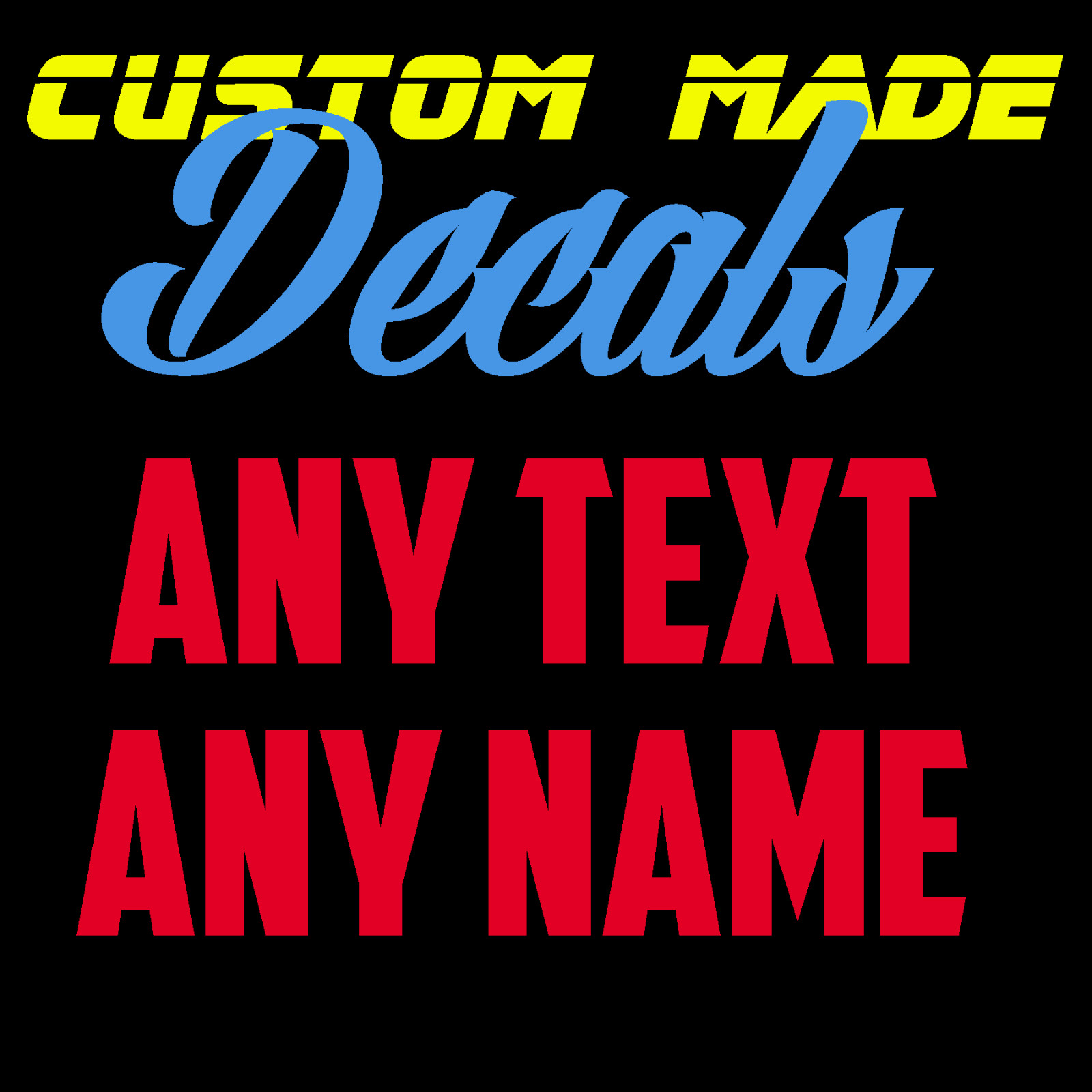 Custom Text Vinyl Lettering Sticker Decal Personalized – ANY TEXT – ANY NAME {c9
