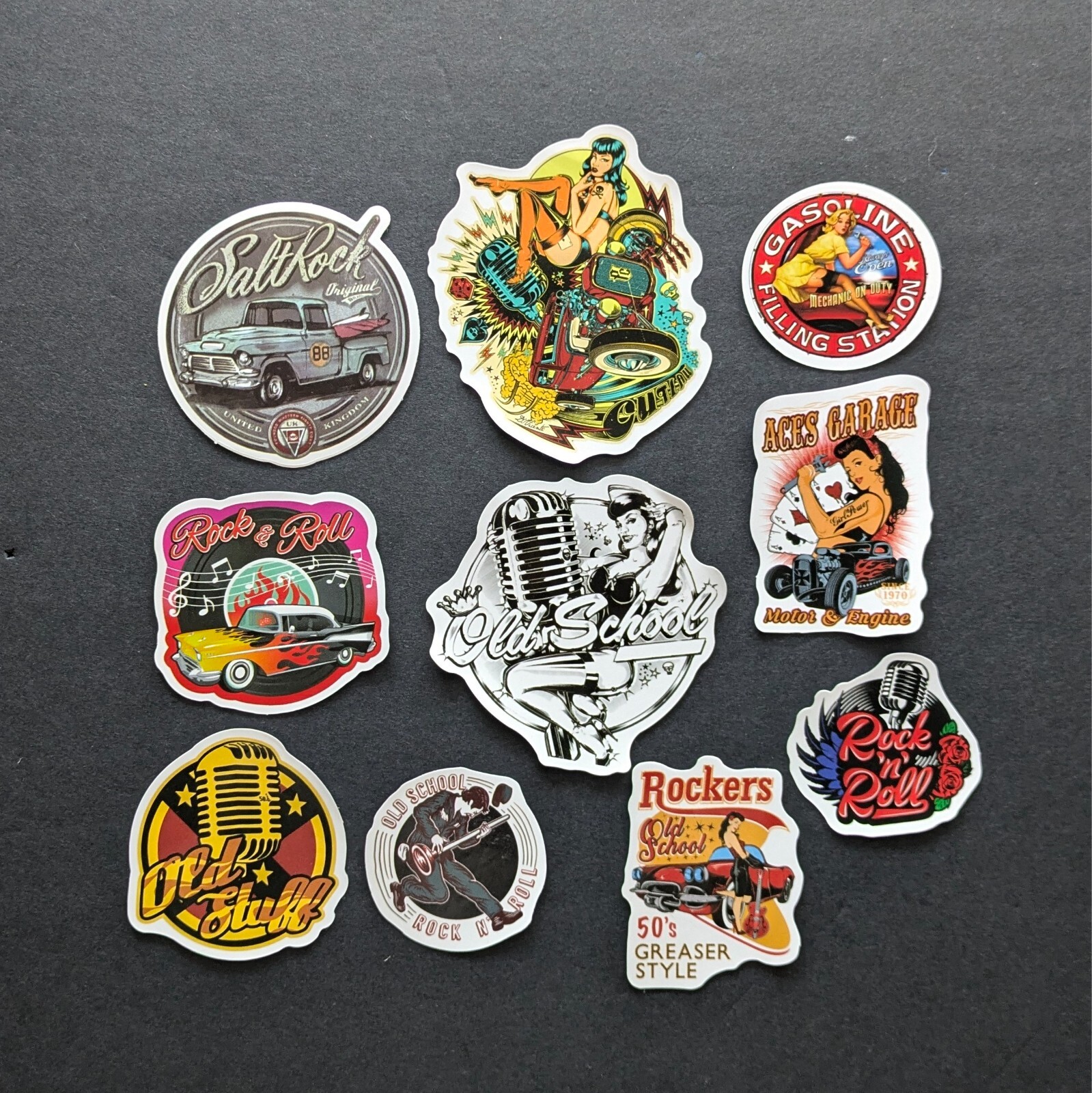 Old School Rock & Roll Stickers, Rock & Roll Decals,